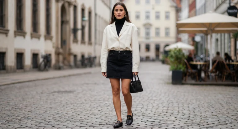 15 Denim Mini Skirt & Oversized Shirt Outfit Ideas You’ll Love